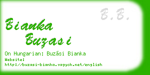 bianka buzasi business card