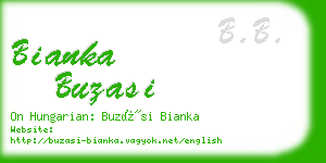 bianka buzasi business card